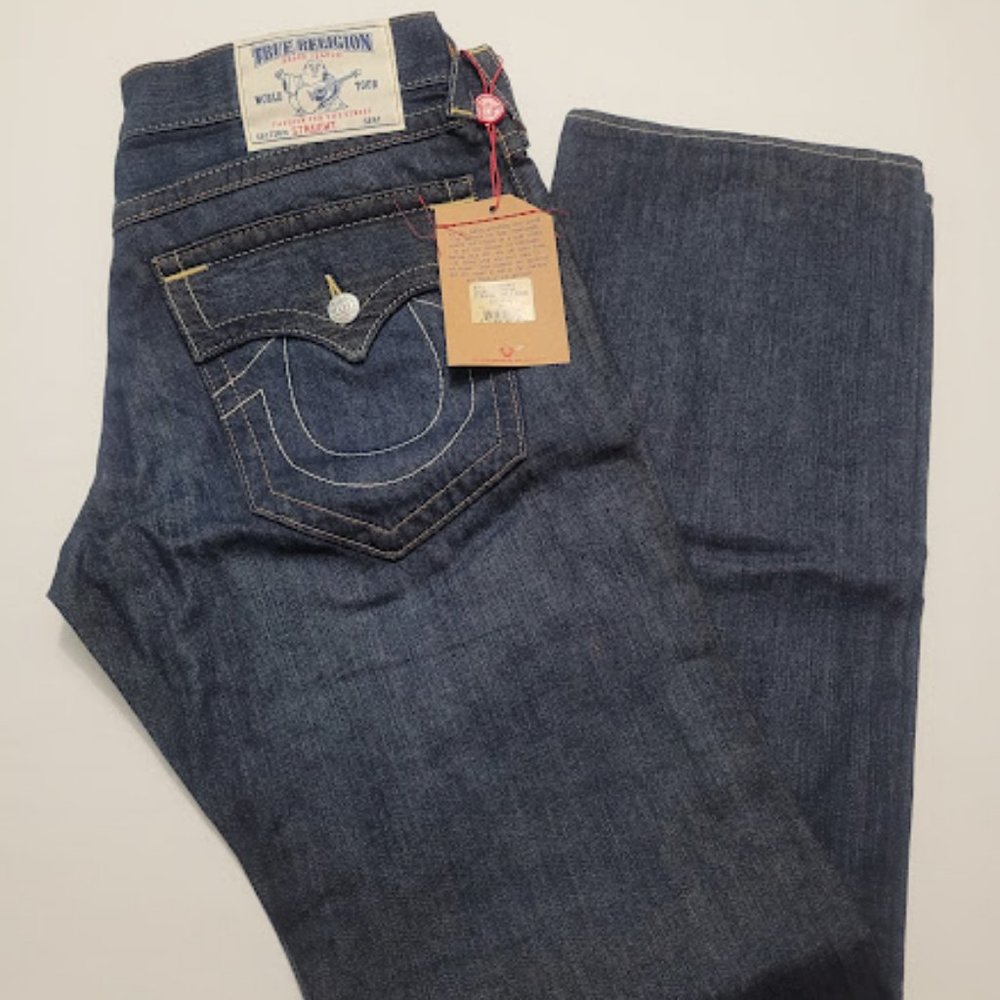 *New* True Religion Ricky Straight Jean W 36 Blue